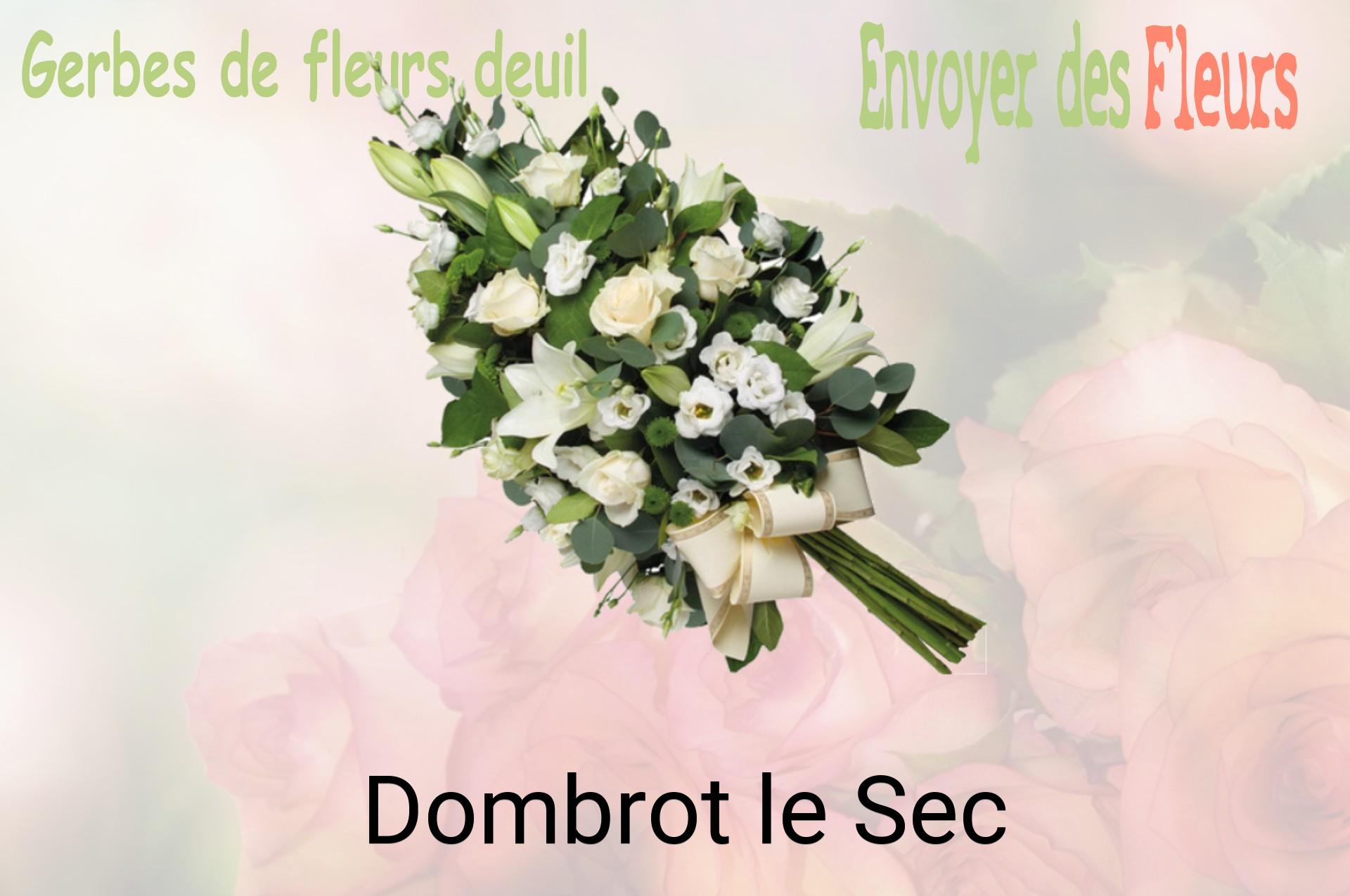 Gerbe de fleurs de deuil livrée à Dombrot-le-Sec